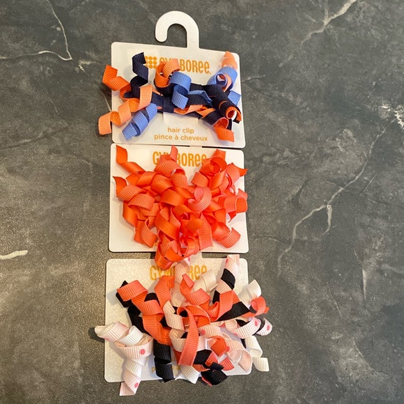 3 Sets Gymboree Curl Ribbon Hair Clip/Barrettes - Picture 1 of 7